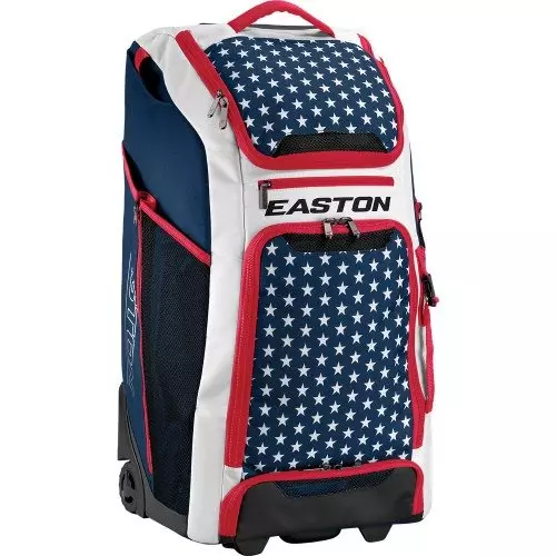 Easton Catcher's Wheeled Bag - Stars and Stripes - RED/WHITE/BLUE