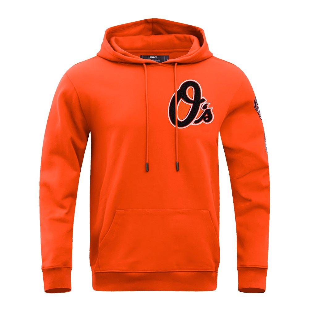 Pro Standard Men's MLB Baltimore Orioles Chenille Pullover Hoodie - ORANGE Thumbnail View 1
