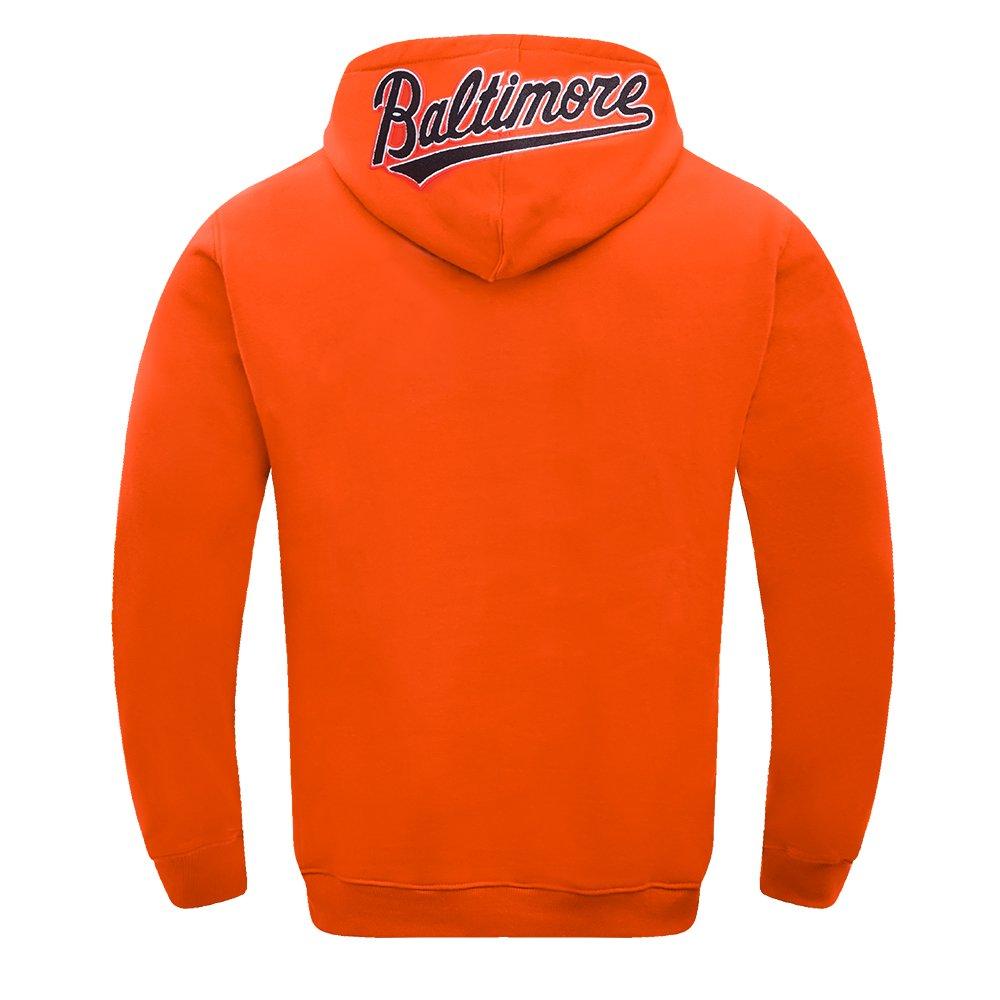 Pro Standard Men's MLB Baltimore Orioles Chenille Pullover Hoodie - ORANGE Thumbnail View 2