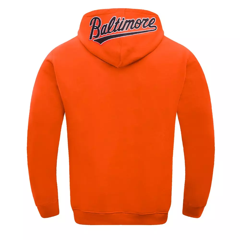 Pro Standard Men's MLB Baltimore Orioles Chenille Pullover Hoodie - ORANGE