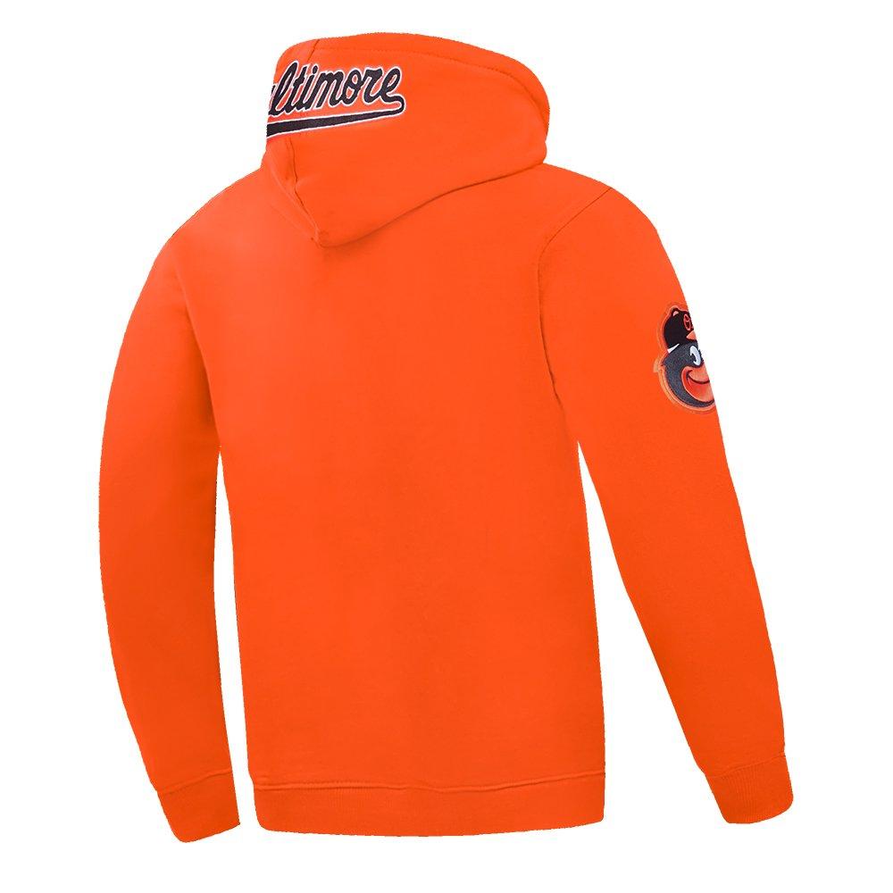 Pro Standard Men's MLB Baltimore Orioles Chenille Pullover Hoodie - ORANGE Thumbnail View 4