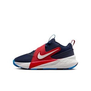 Nike Team Hustle D 12 "Team Navy/University Red/Photo Blue/Sail" Grade School Boys' Basketball Shoe - NAVY/RED/BLUE/SAIL