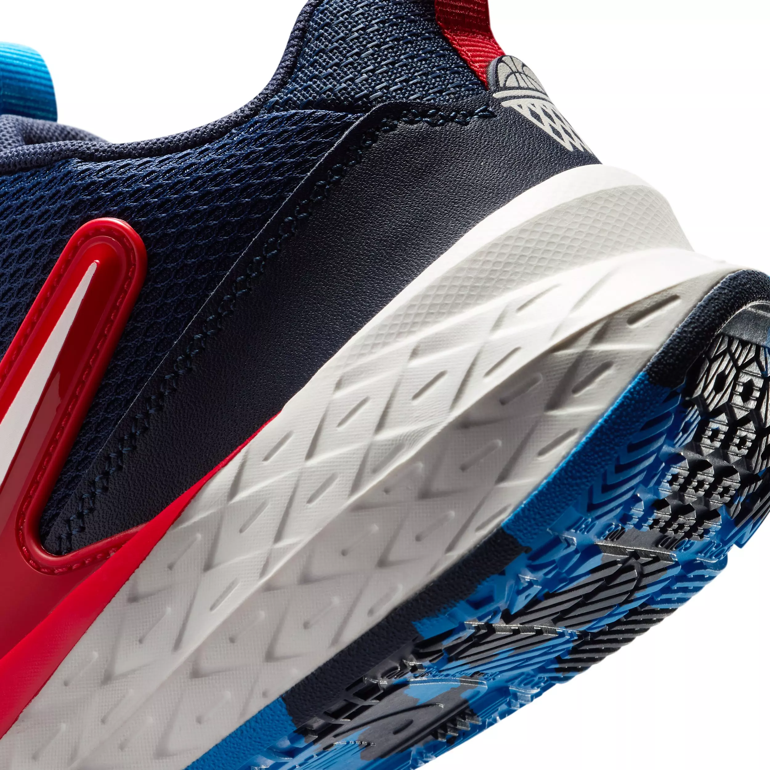 Nike Team Hustle D 12 "Team Navy/University Red/Photo Blue/Sail" Grade School Boys' Basketball Shoe - NAVY/RED/BLUE/SAIL