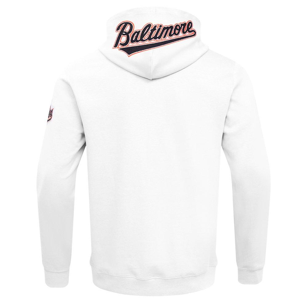 Pro Standard Men's MLB Baltimore Orioles Classic Chenille Full Zip Hooded Jacket - WHITE Thumbnail View 2