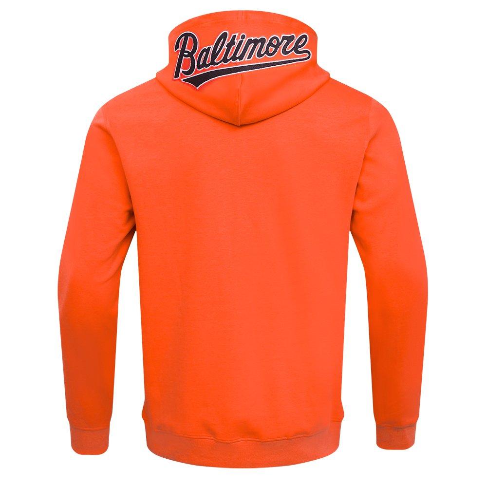Pro Standard Men's MLB Baltimore Orioles Classic Chenille Full Zip Hooded Jacket - ORANGE Thumbnail View 2