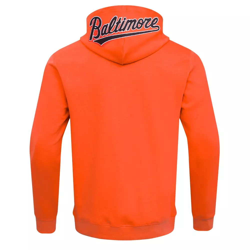 Pro Standard Men's MLB Baltimore Orioles Classic Chenille Full Zip Hooded Jacket - ORANGE