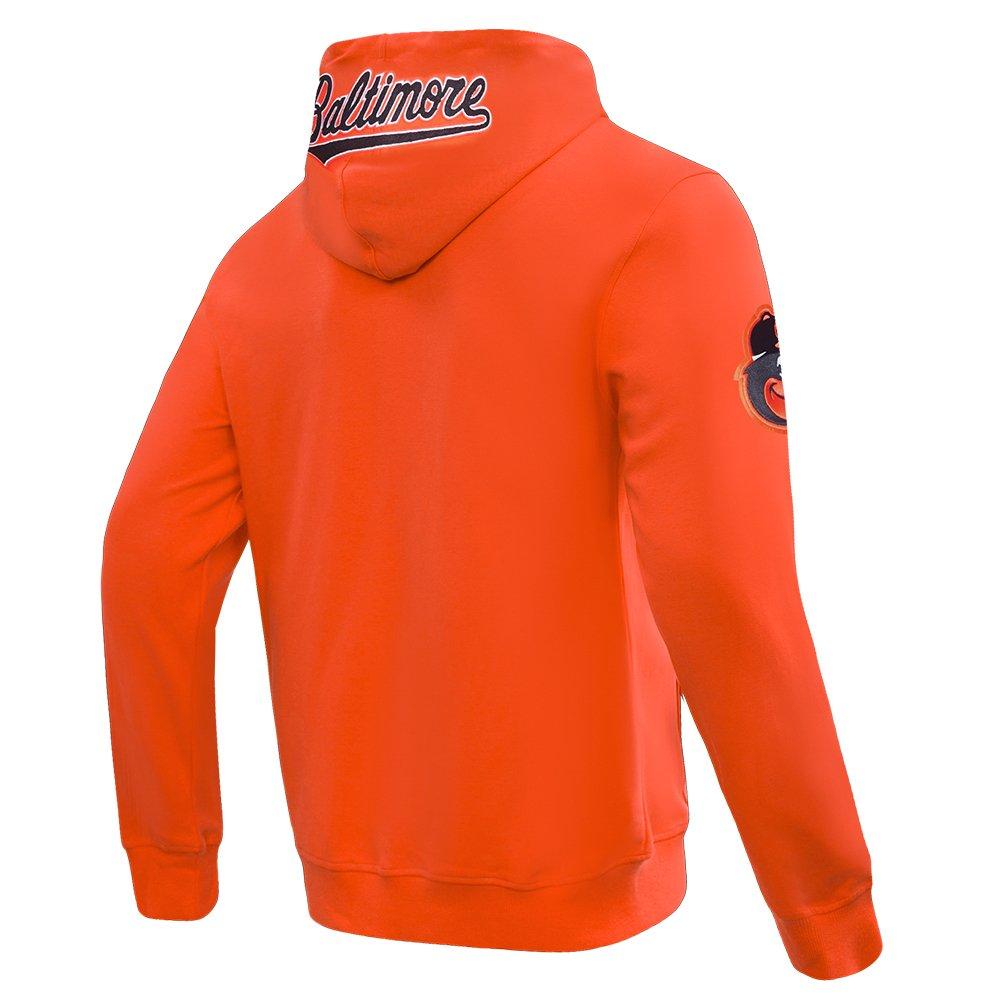 Pro Standard Men's MLB Baltimore Orioles Classic Chenille Full Zip Hooded Jacket - ORANGE Thumbnail View 4