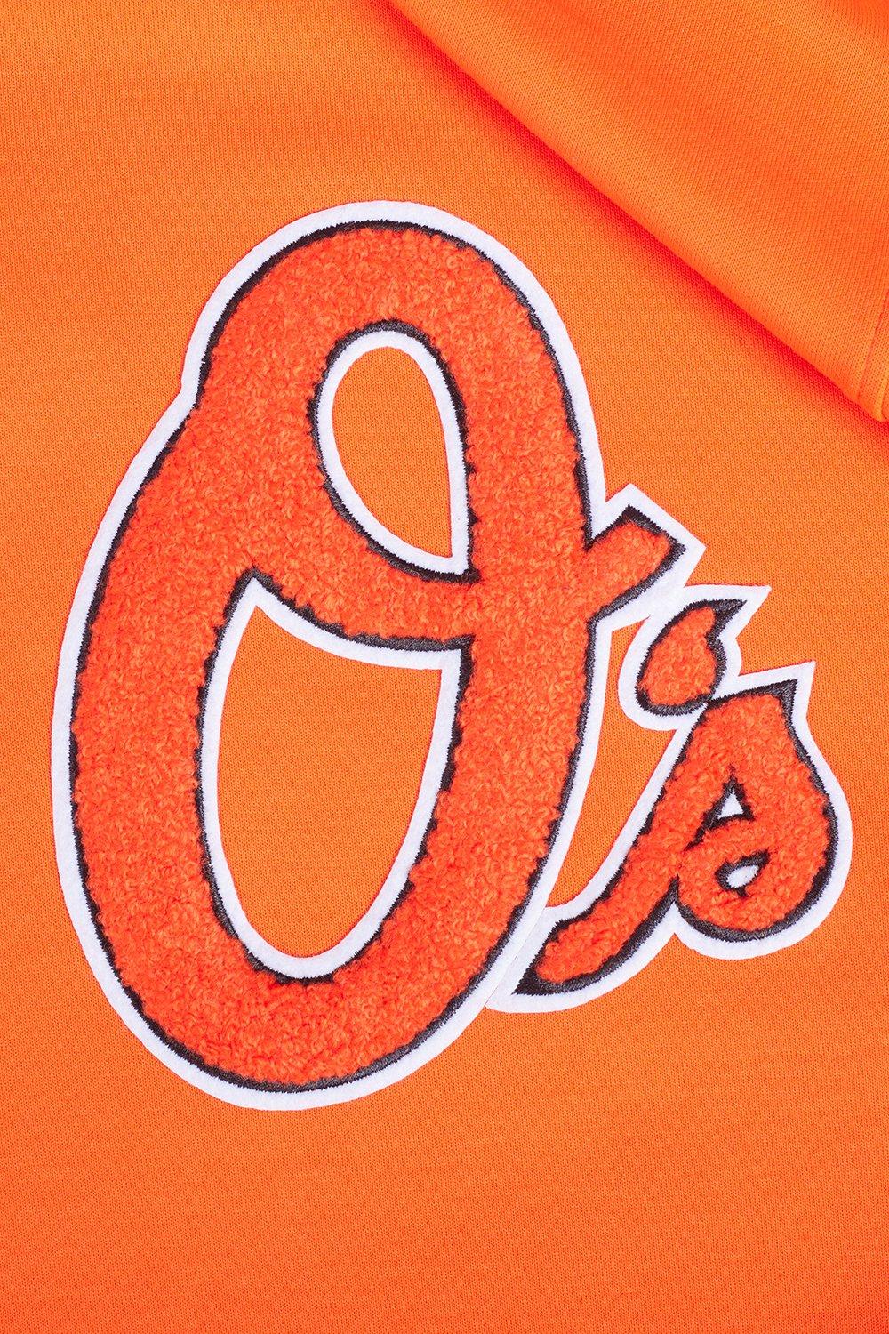 Pro Standard Men's MLB Baltimore Orioles Classic Chenille Full Zip Hooded Jacket - ORANGE Thumbnail View 5