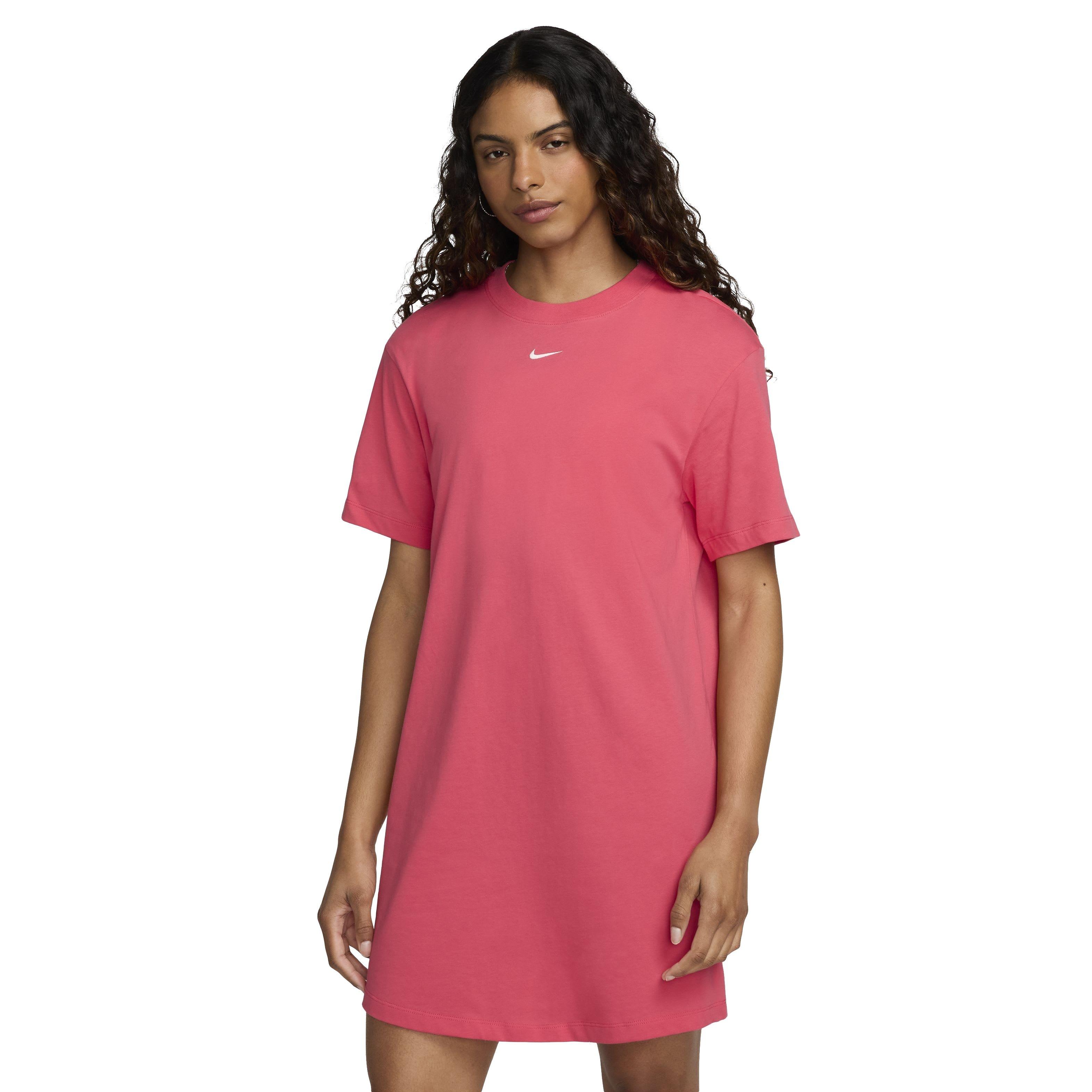 Nike Women's Sportswear Chill Knit Oversized T-Shirt Dress - PINK Thumbnail View 1