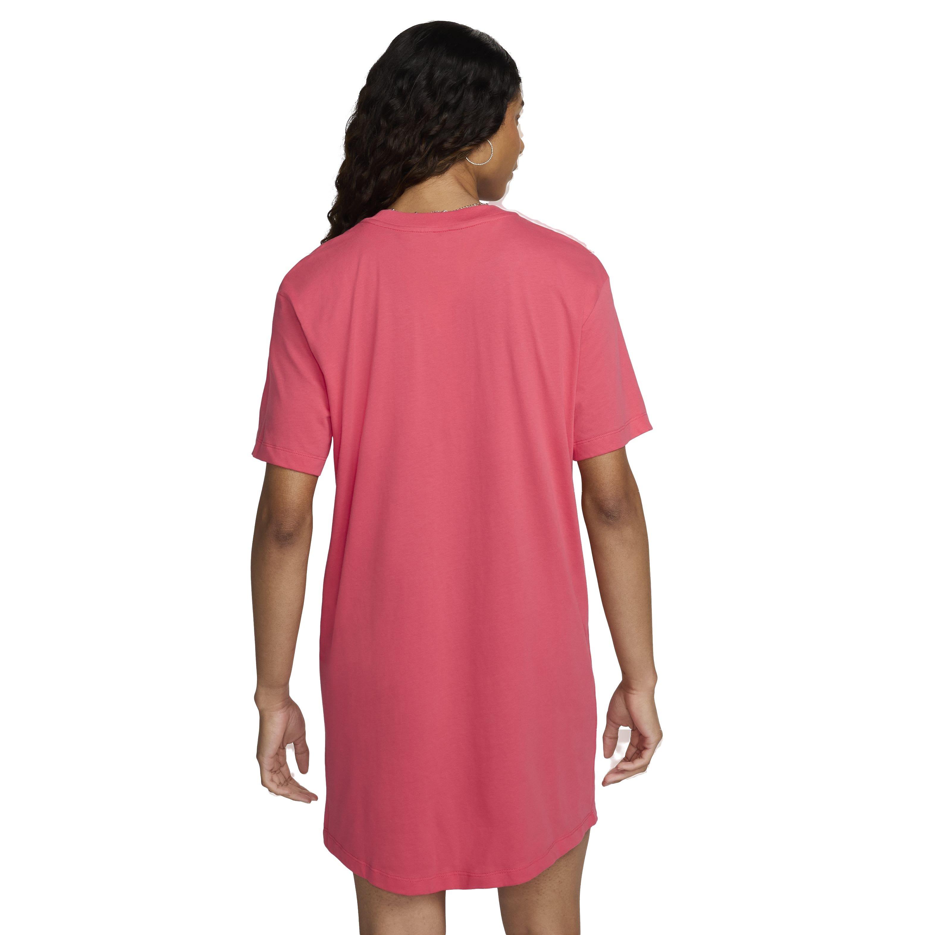 Nike Women's Sportswear Chill Knit Oversized T-Shirt Dress - PINK Thumbnail View 2