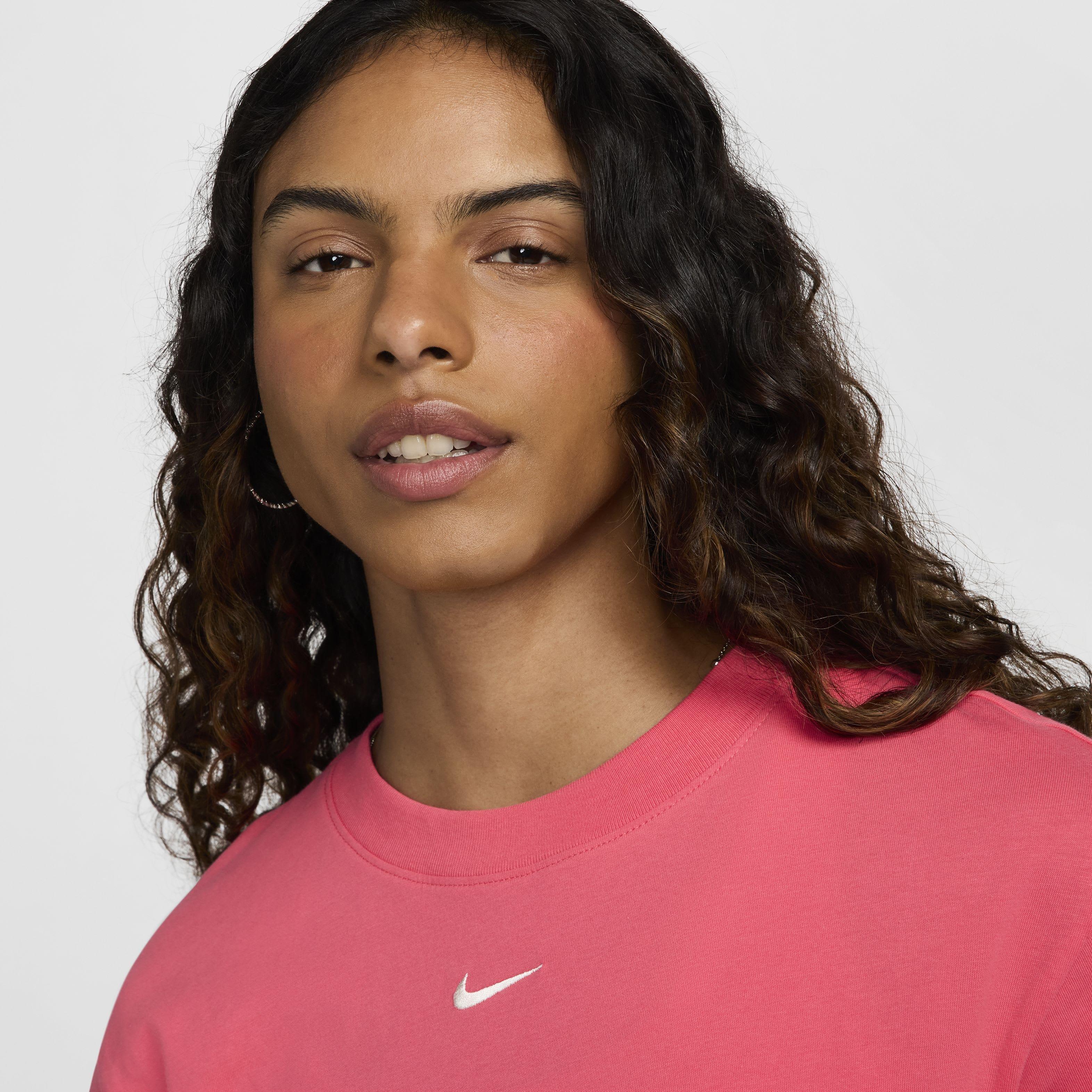 Nike Women's Sportswear Chill Knit Oversized T-Shirt Dress - PINK Thumbnail View 3