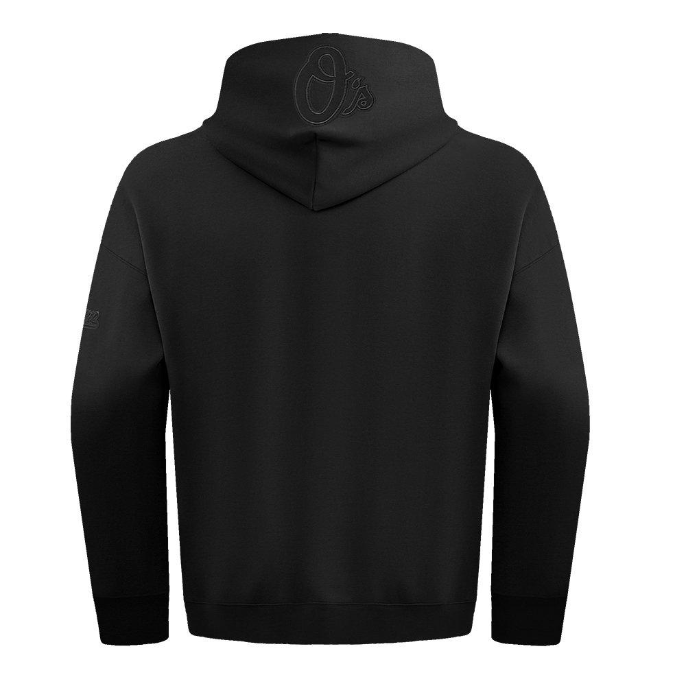 Pro Standard Men's MLB Baltimore Orioles Neutral Drop Shoulder Pullover Hoodie - BLACK Thumbnail View 2