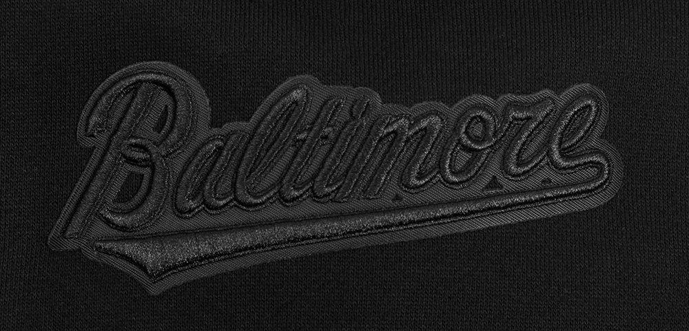 Pro Standard Men's MLB Baltimore Orioles Neutral Drop Shoulder Pullover Hoodie - BLACK Thumbnail View 5