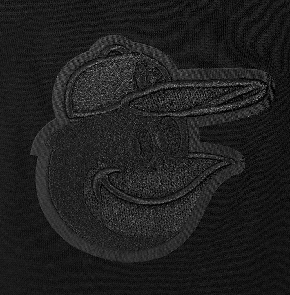 Pro Standard Men's MLB Baltimore Orioles Neutral Drop Shoulder Pullover Hoodie - BLACK Thumbnail View 6