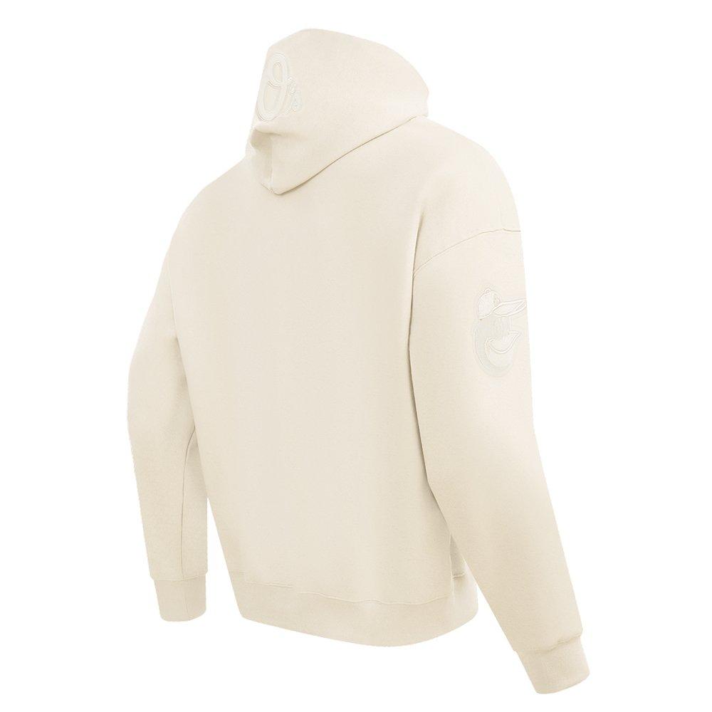 Pro Standard Men's MLB Baltimore Orioles Neutral Drop Shoulder Pullover Hoodie - CREAM Thumbnail View 4