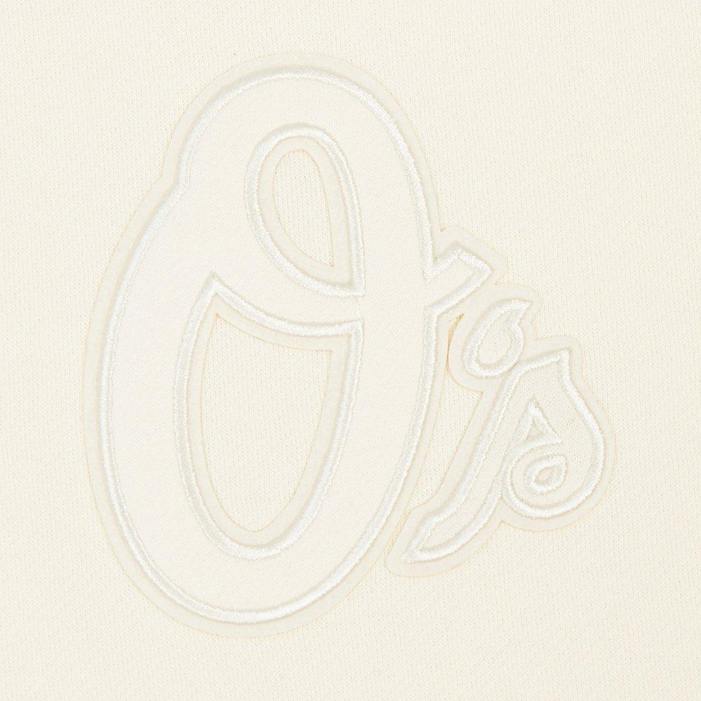 Pro Standard Men's MLB Baltimore Orioles Neutral Drop Shoulder Pullover Hoodie - CREAM Thumbnail View 5