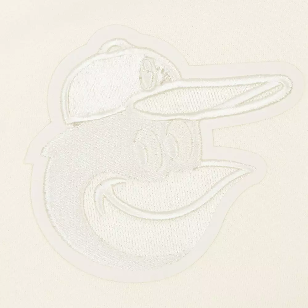 Pro Standard Men's MLB Baltimore Orioles Neutral Drop Shoulder Pullover Hoodie - CREAM