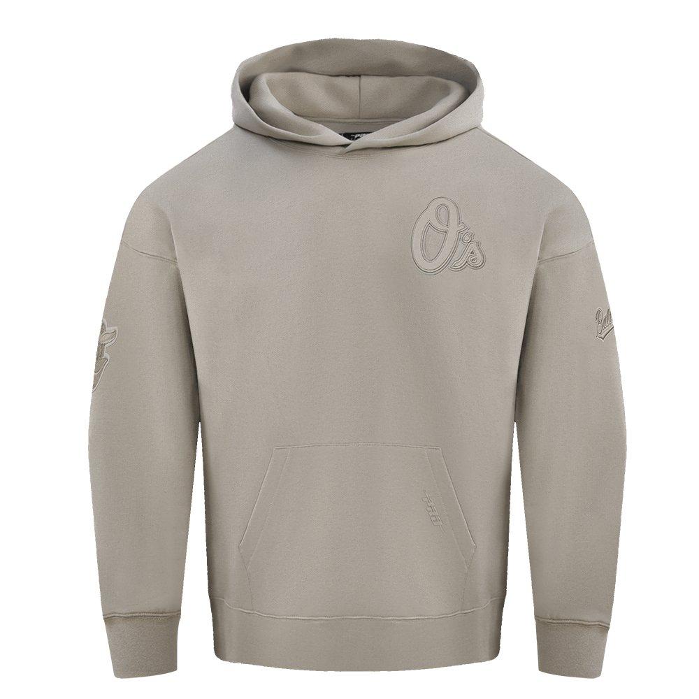 Pro Standard Men's MLB Baltimore Orioles Neutral Drop Shoulder Pullover Hoodie - BROWN Thumbnail View 1