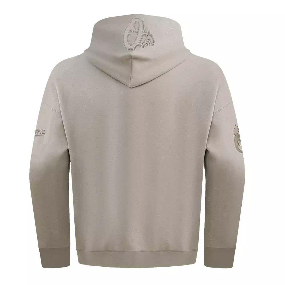 Pro Standard Men's MLB Baltimore Orioles Neutral Drop Shoulder Pullover Hoodie - BROWN