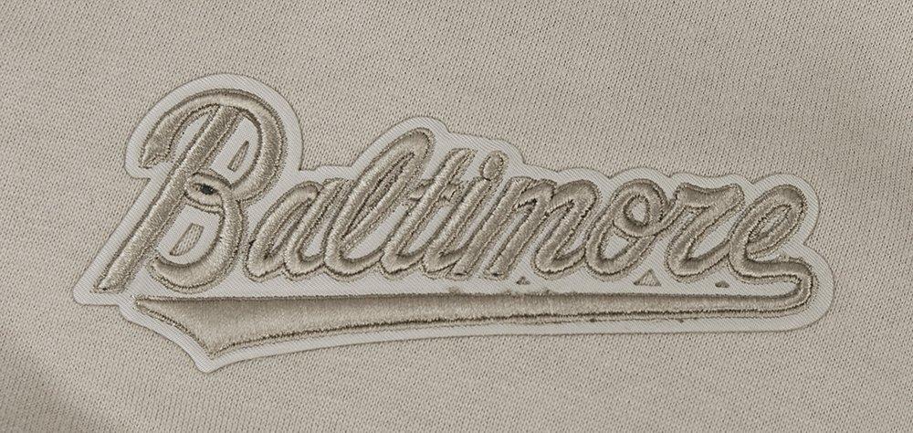 Pro Standard Men's MLB Baltimore Orioles Neutral Drop Shoulder Pullover Hoodie - BROWN Thumbnail View 5