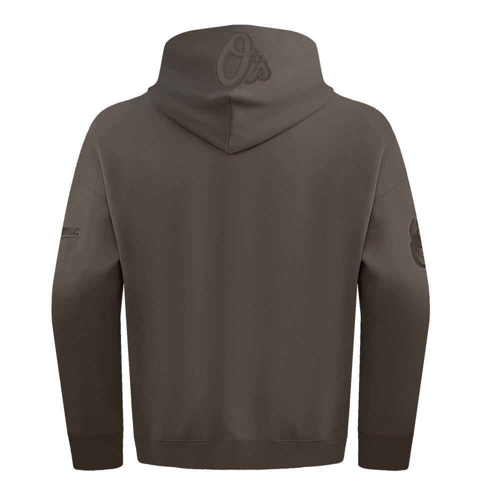 Pro Standard Men's MLB Baltimore Orioles Neutral Drop Shoulder Pullover Hoodie - DK BROWN Thumbnail View 2