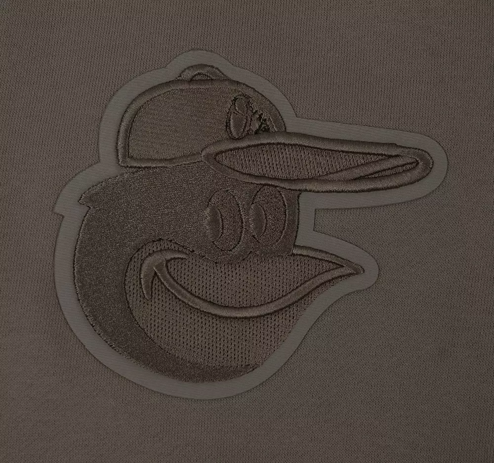 Pro Standard Men's MLB Baltimore Orioles Neutral Drop Shoulder Pullover Hoodie - DK BROWN