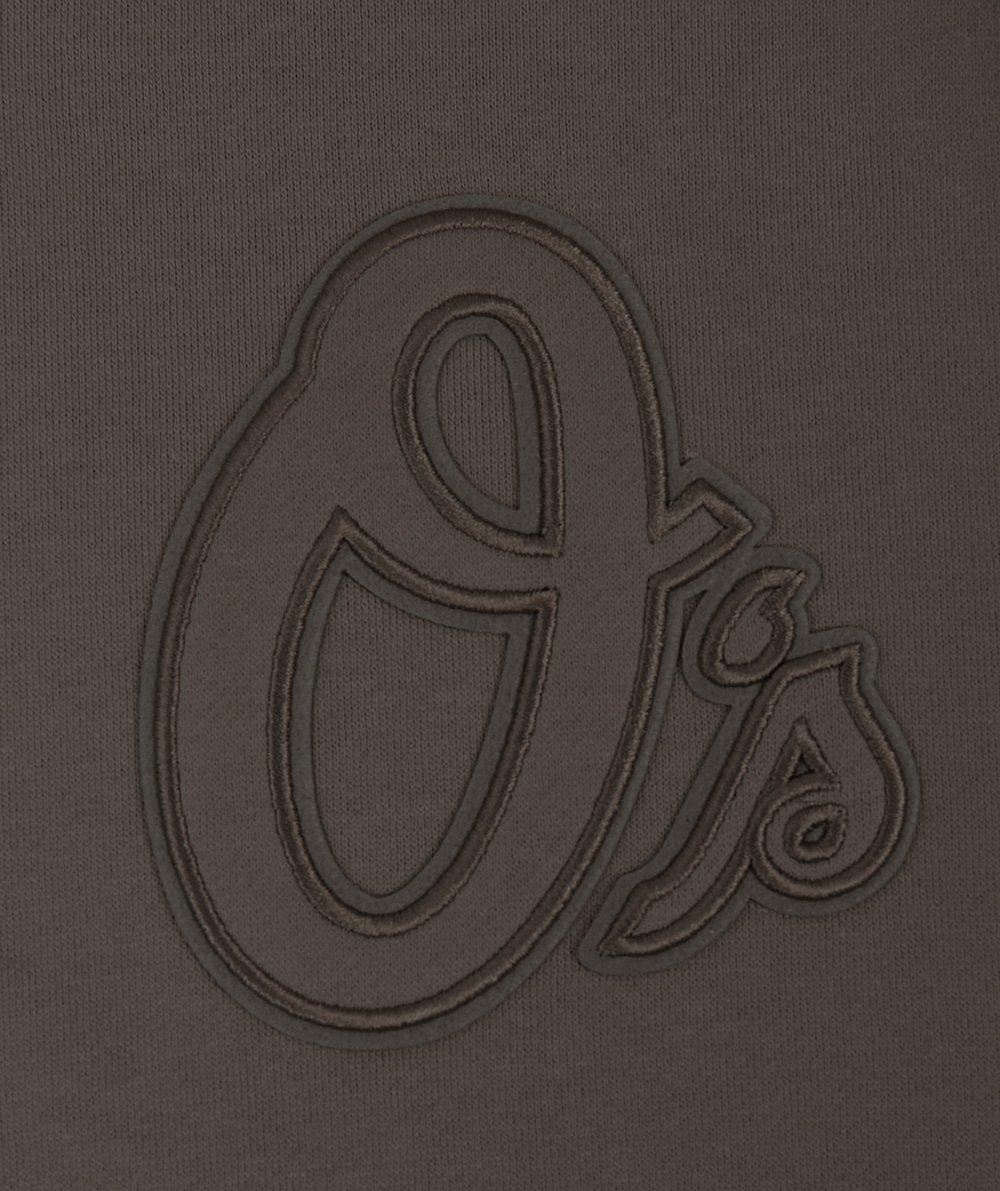 Pro Standard Men's MLB Baltimore Orioles Neutral Drop Shoulder Pullover Hoodie - DK BROWN Thumbnail View 7