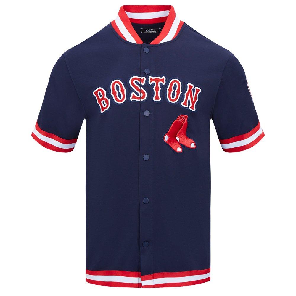 Pro Standard Men's MLB Boston Red Sox Classic Warm Up Jacket - Navy/Red - NAVY/RED Thumbnail View 1