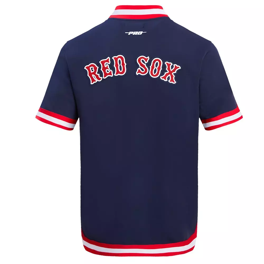 Pro Standard Men's MLB Boston Red Sox Classic Warm Up Jacket - Navy/Red - NAVY/RED