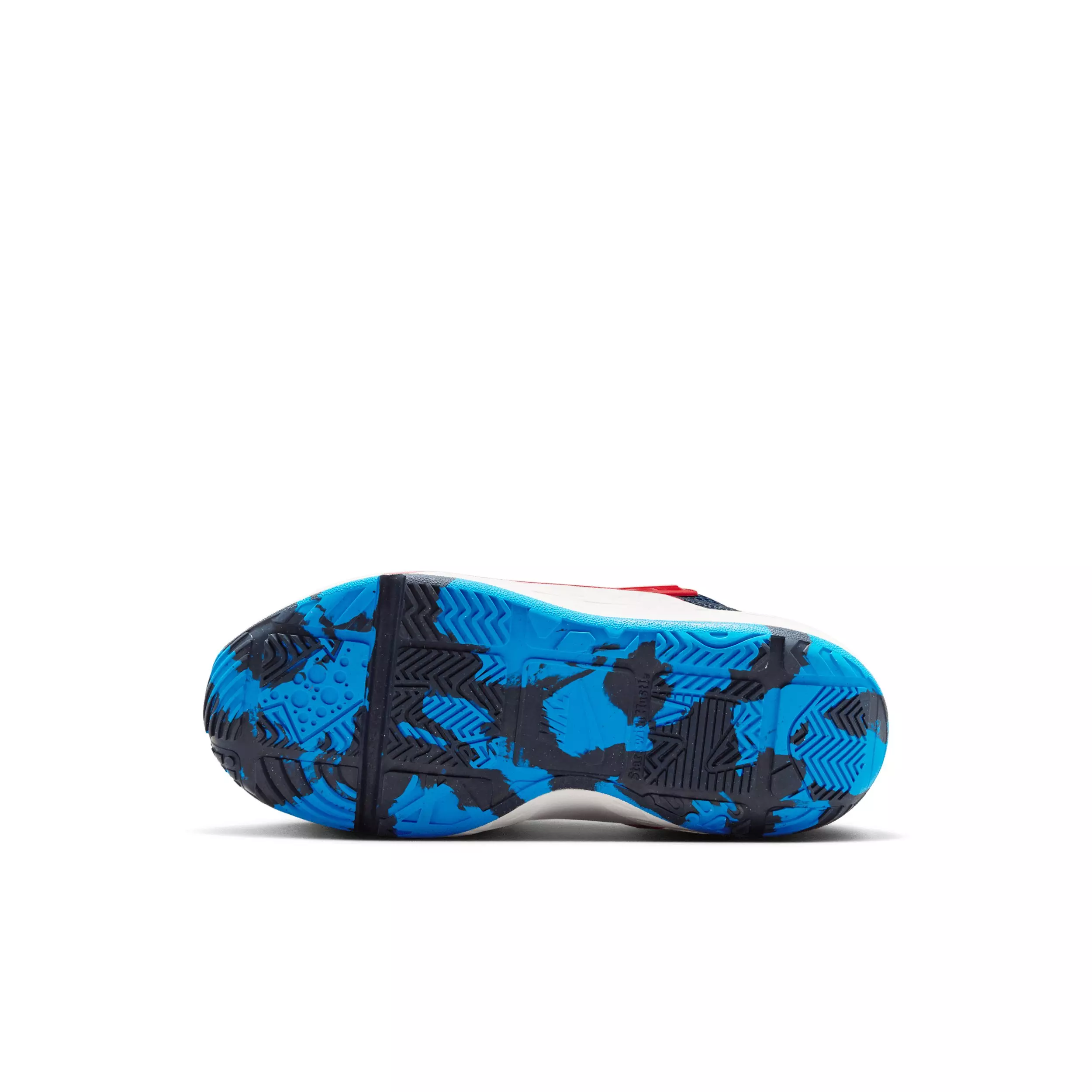 Nike Team Hustle D 12 "Team Navy/University Red/Photo Blue/Sail" Preschool Boys' Basketball Shoe - NAVY/RED/BLUE/SAIL