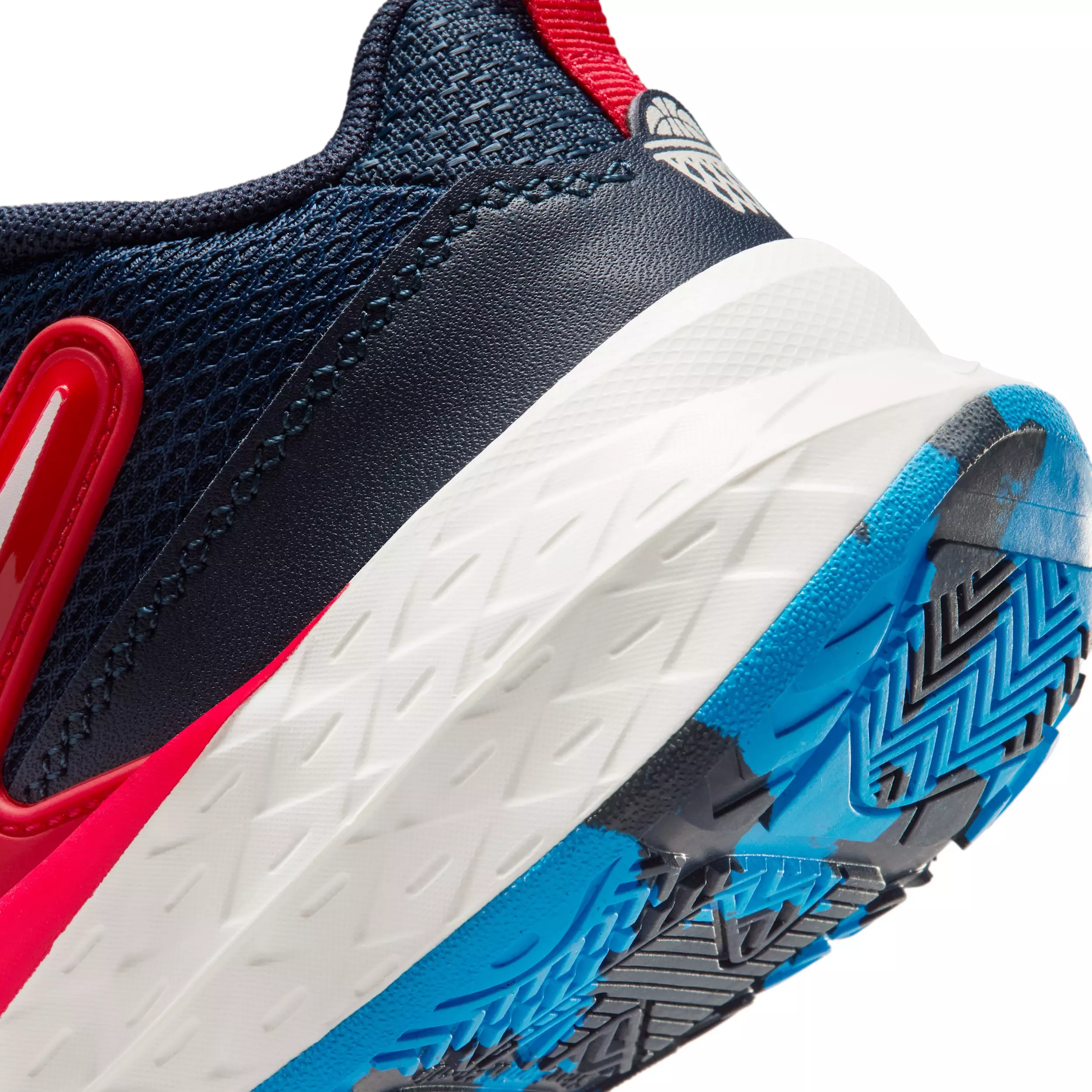 Nike Team Hustle D 12 "Team Navy/University Red/Photo Blue/Sail" Preschool Boys' Basketball Shoe - NAVY/RED/BLUE/SAIL