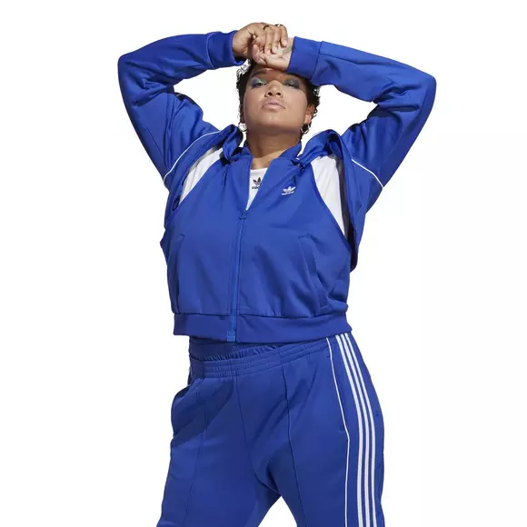 Adidas Originals Womens Blue Horseshoe Monogram Jacket Size S