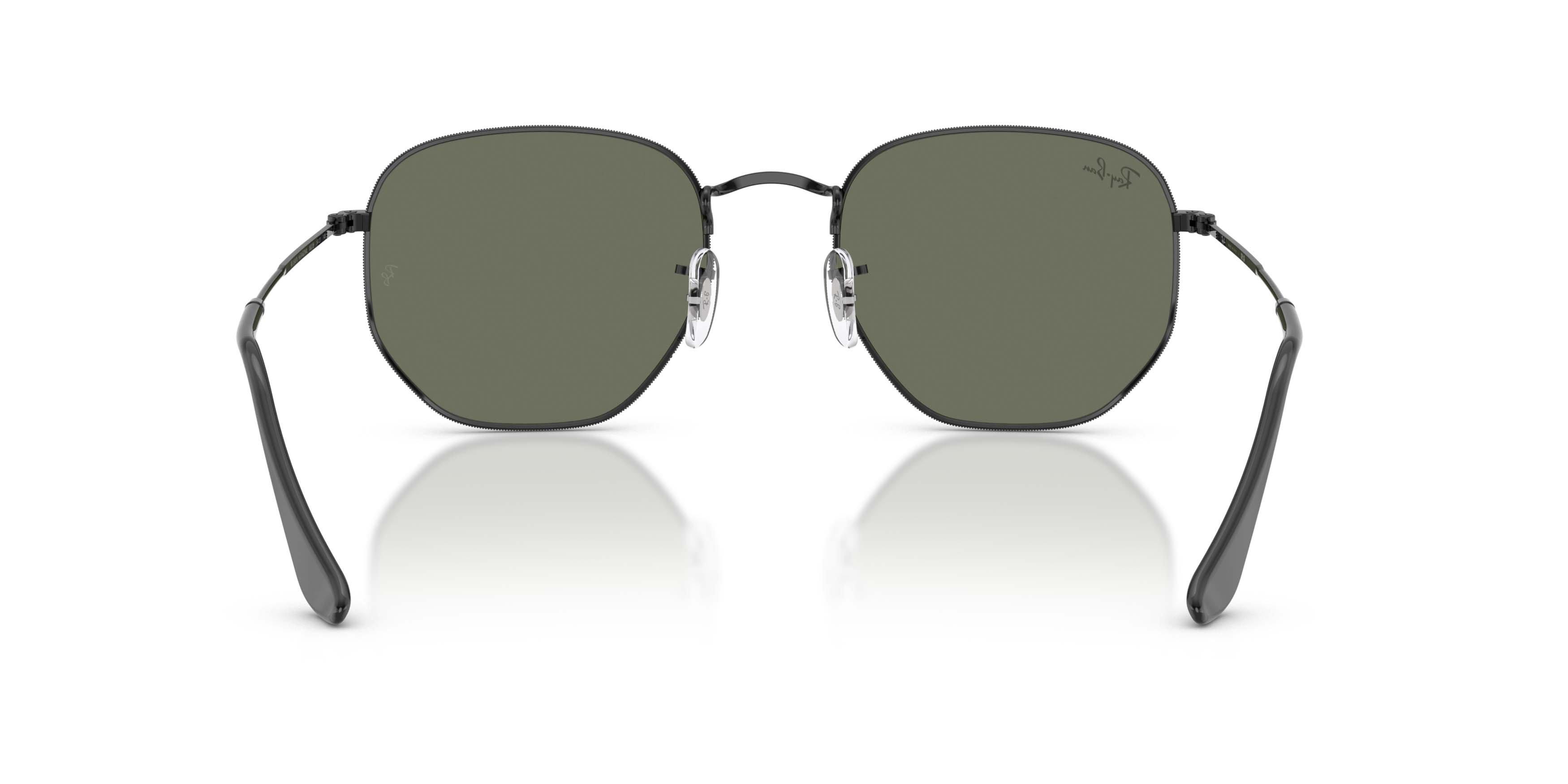 Ray-Ban Hexagonal Flat Lenses Bronze Mirrored Sunglasses &ndash; Polished Black - BLACK Thumbnail View 4
