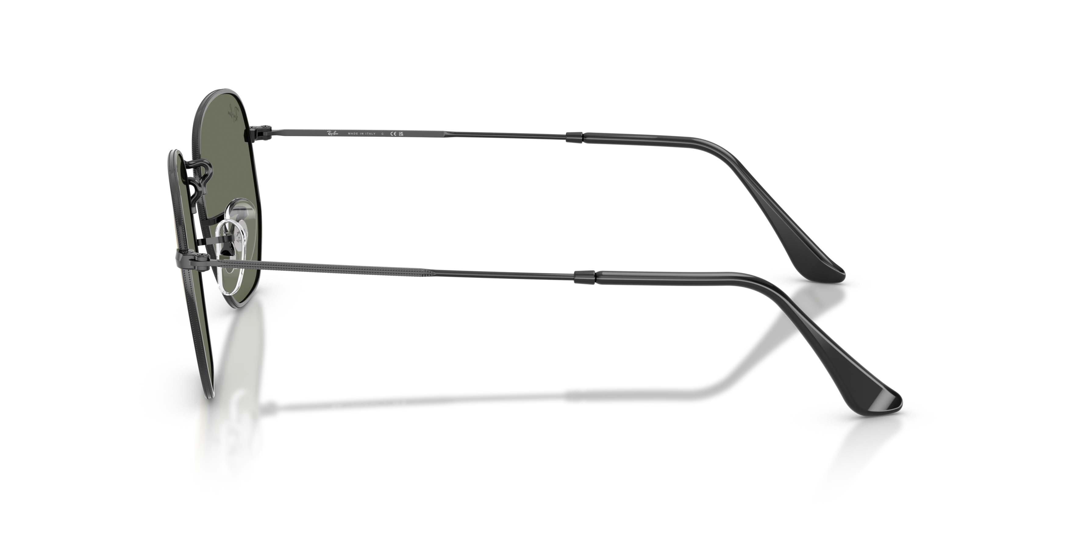 Ray-Ban Hexagonal Flat Lenses Bronze Mirrored Sunglasses &ndash; Polished Black - BLACK Thumbnail View 6