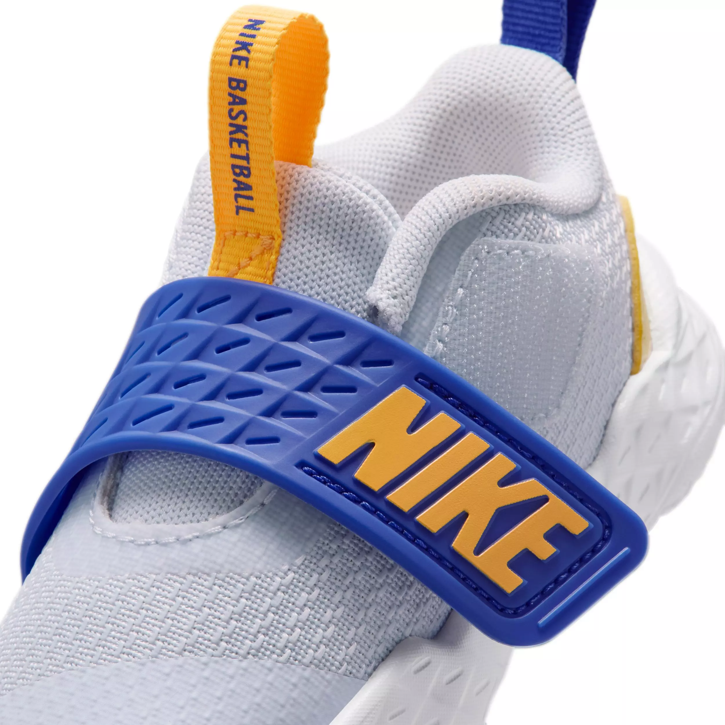 Nike Team Hustle D 12 "Football Grey/Lapis/Soft Yellow/Laser Orange" Infant Boys' Basketball Shoe - GREY/LAPIS/YELLOW/ORANGE