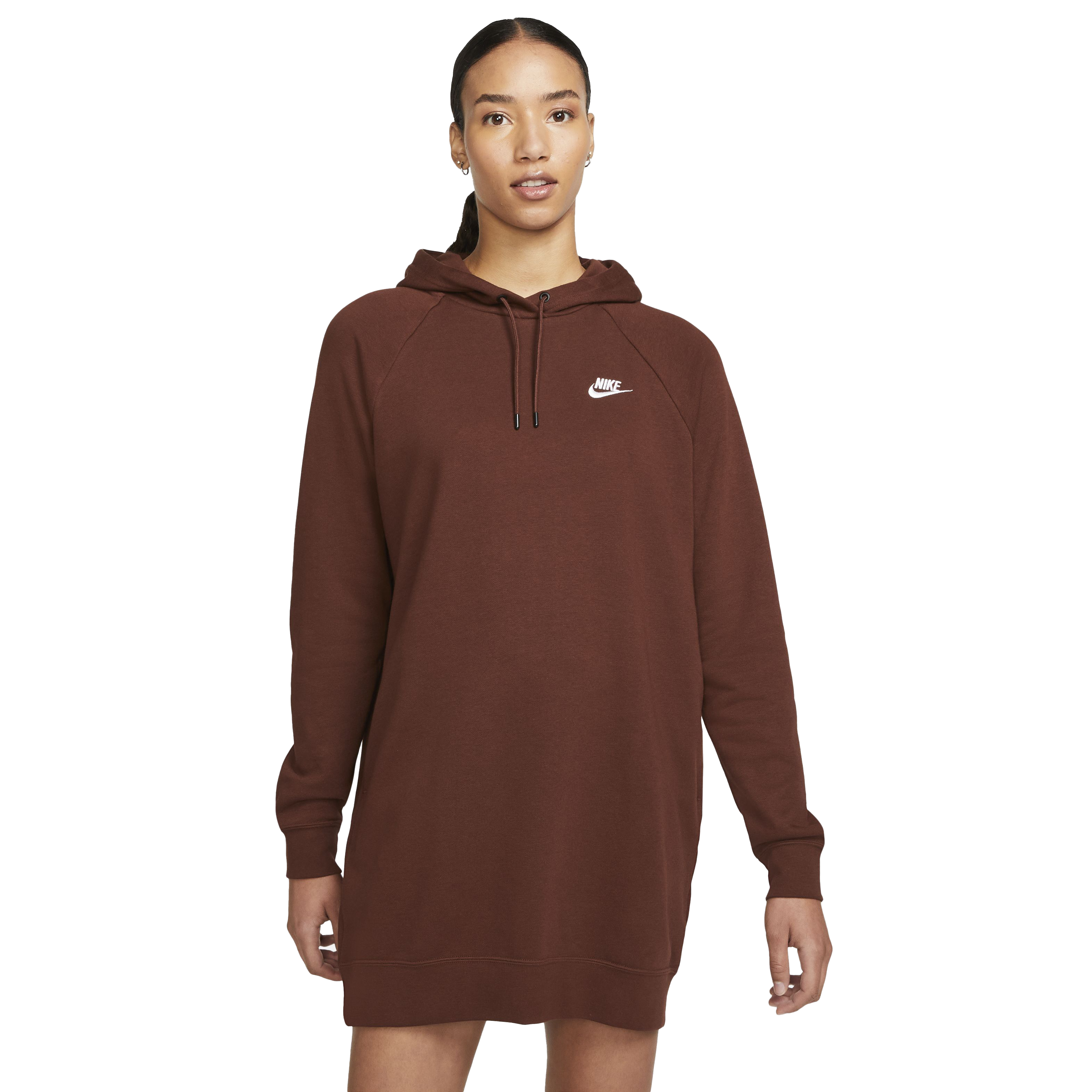 Nike Women s Sportswear Essential Fleece Dress Brown Hibbett