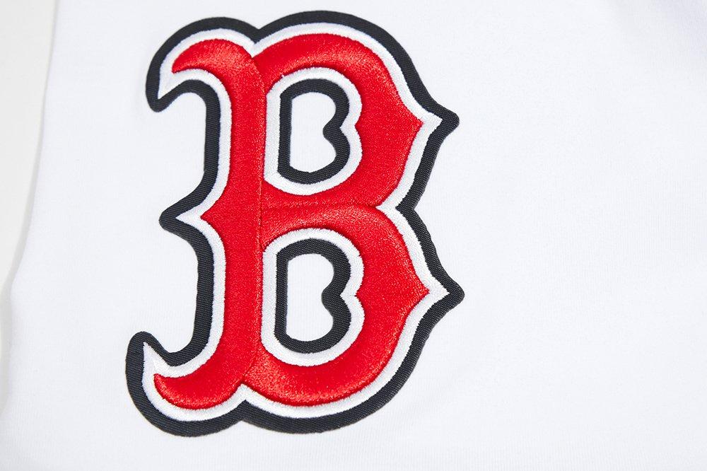 Pro Standard Men's MLB Boston Red Sox Classic Chenille Striped Sleeve Top - WHITE Thumbnail View 6