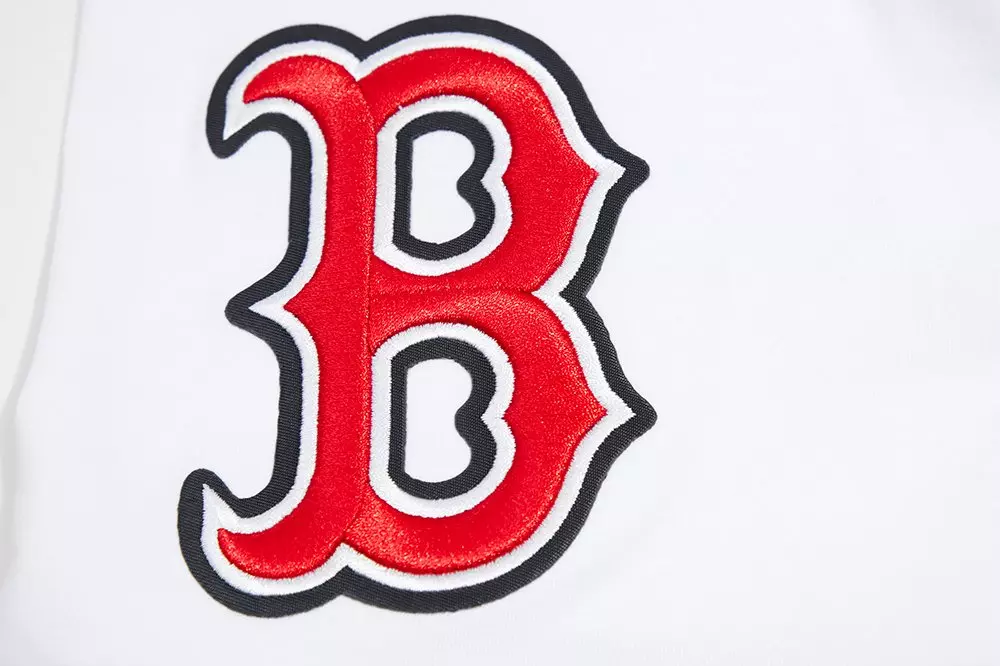 Pro Standard Men's MLB Boston Red Sox Classic Chenille Striped Sleeve Top - WHITE