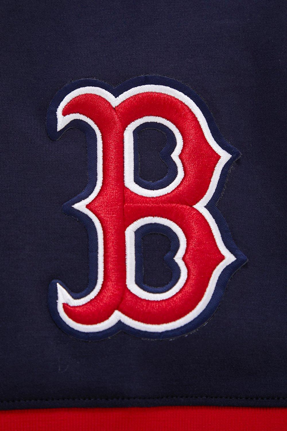 Pro Standard Men's MLB Boston Red Sox Classic Chenille Striped Sleeve Top - NAVY Thumbnail View 6