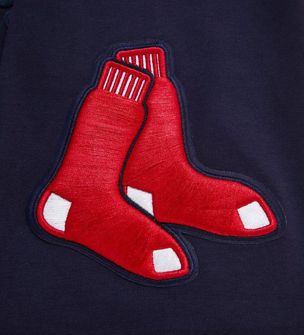 Pro Standard Men's MLB Boston Red Sox Classic Chenille Striped Sleeve Top - NAVY Thumbnail View 7