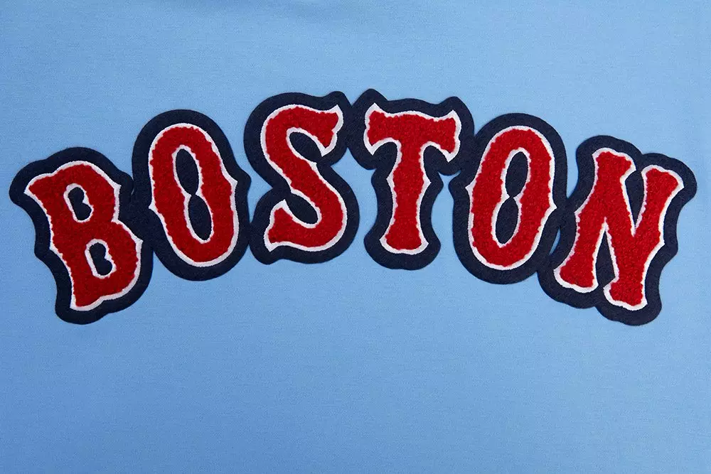 Pro Standard Men's MLB Boston Red Sox Classic Chenille Striped Sleeve Top - BLUE