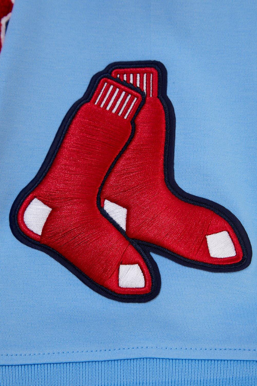 Pro Standard Men's MLB Boston Red Sox Classic Chenille Striped Sleeve Top - BLUE Thumbnail View 6