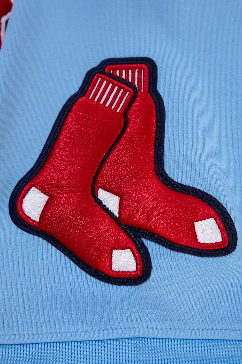 Pro Standard Men's MLB Boston Red Sox Classic Chenille Striped Sleeve Top - BLUE