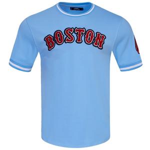 Pro Standard Men's MLB Boston Red Sox Classic Chenille Striped Sleeve Top