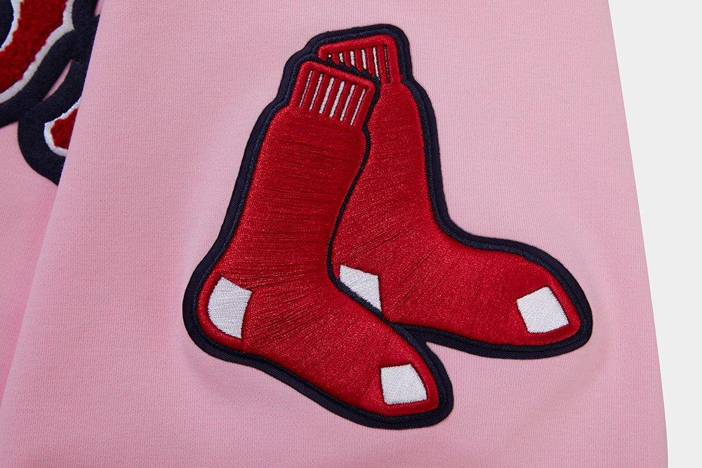 Pro Standard Men's MLB Boston Red Sox Classic Chenille Striped Sleeve Top - PINK Thumbnail View 6