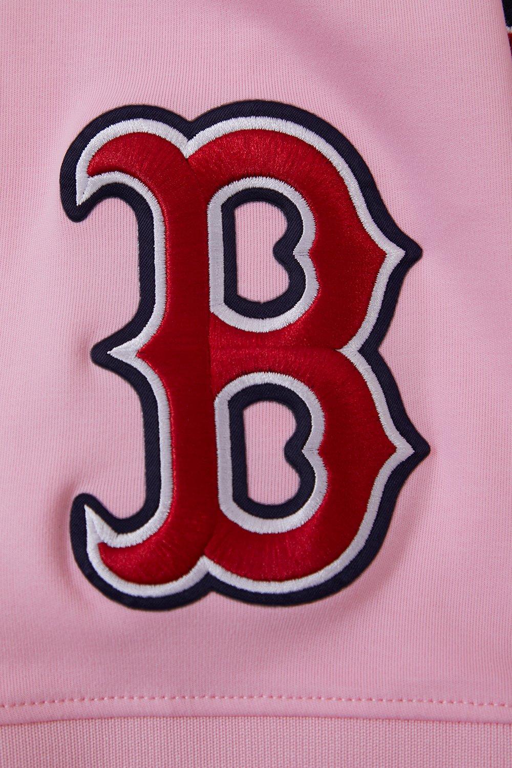 Pro Standard Men's MLB Boston Red Sox Classic Chenille Striped Sleeve Top - PINK Thumbnail View 7