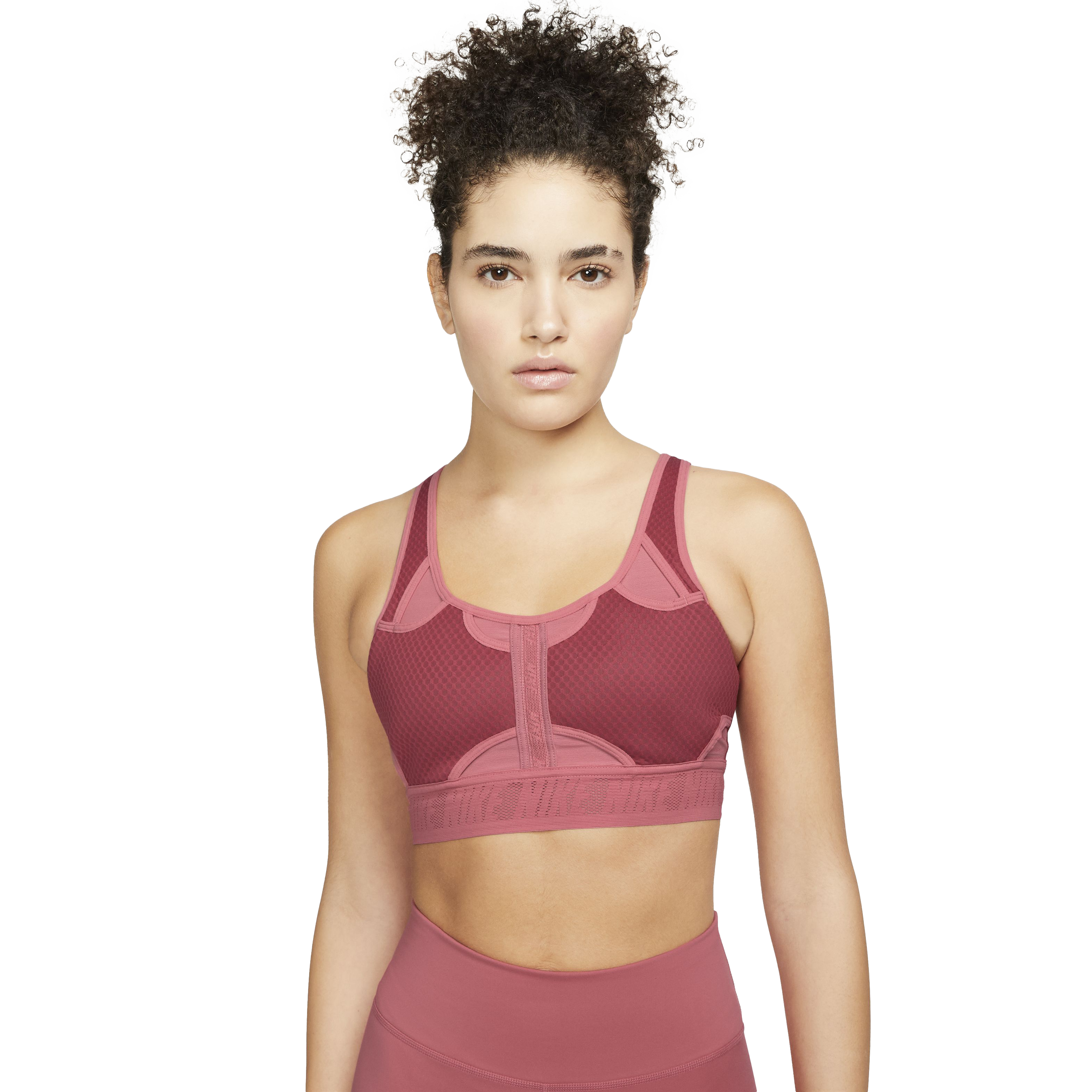 Nike Training swoosh ultrabreathe medium support bra in pink