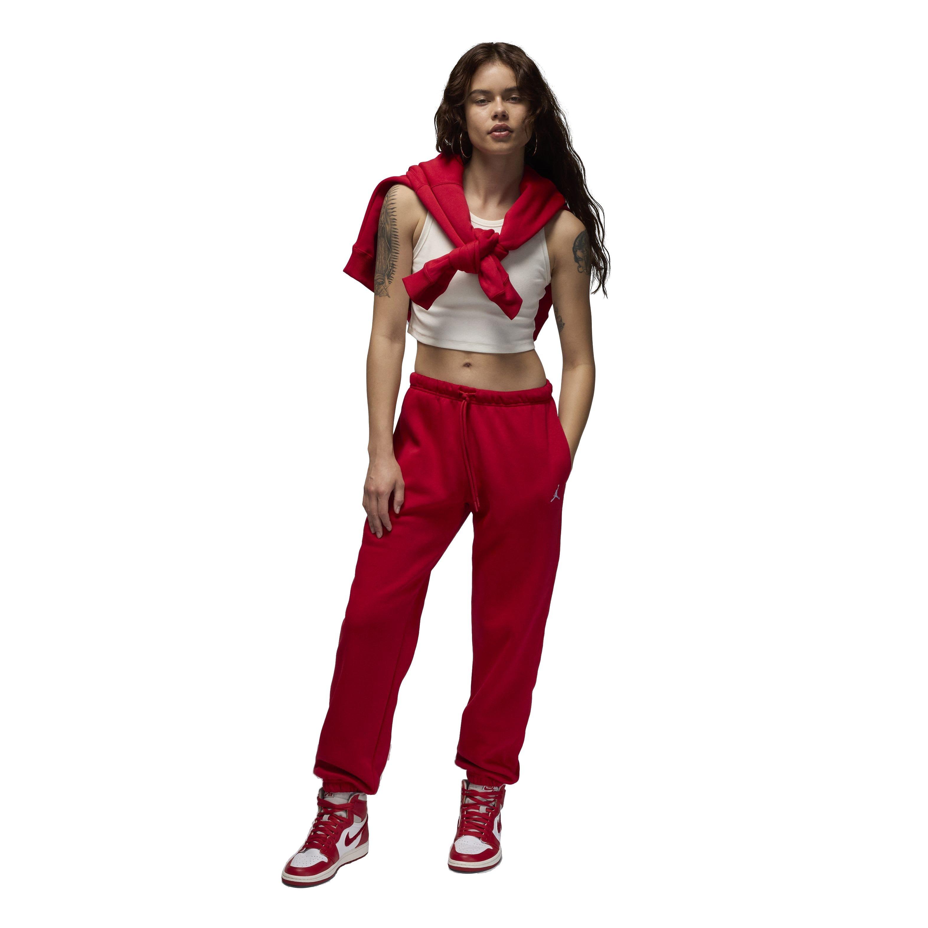 Jordan Women's Brooklyn Fleece Joggers - RED Thumbnail View 5