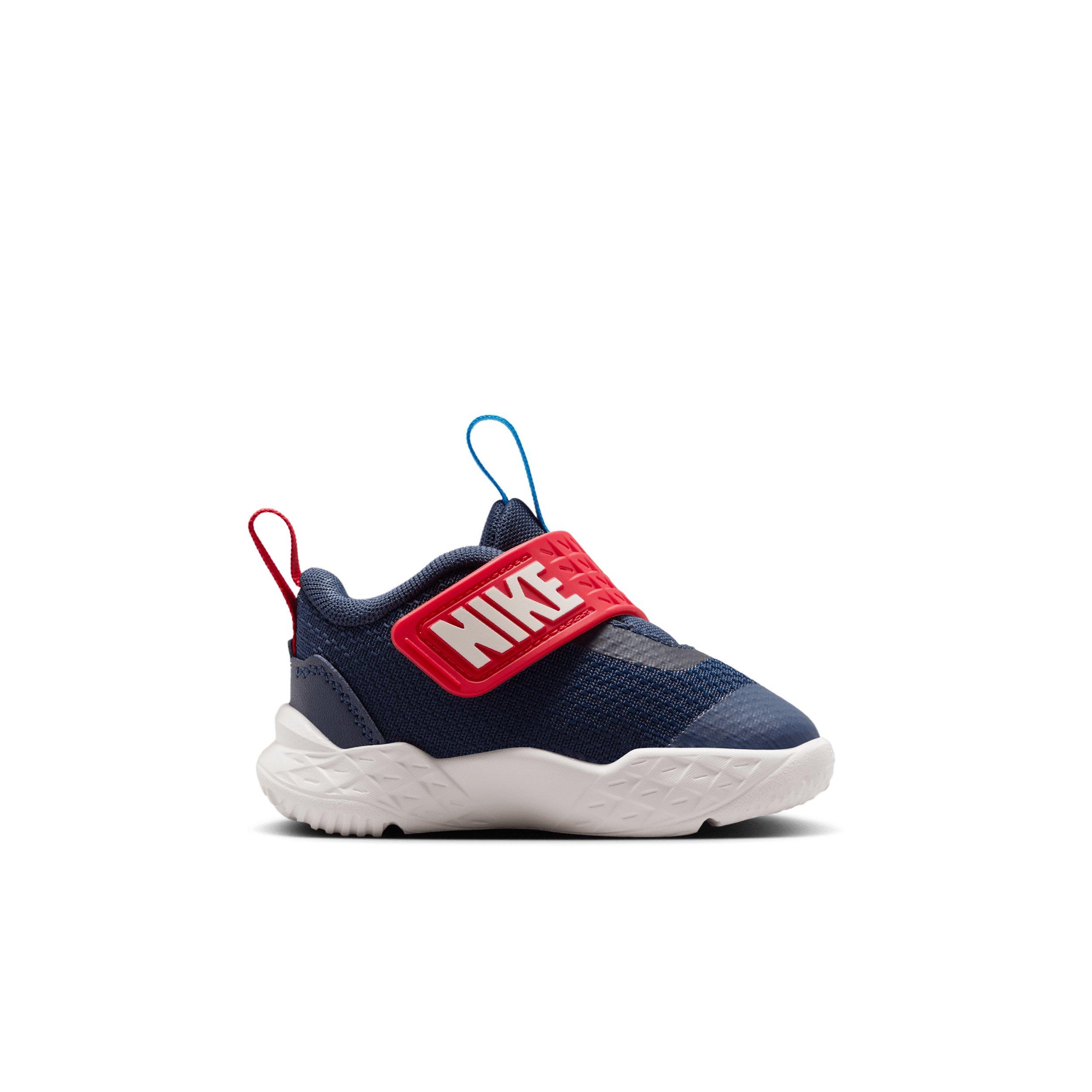 Nike Team Hustle D 12 "Team Navy/University Red/Photo Blue/Sail" Infant Boys' Basketball Shoe - NAVY/RED/BLUE/SAIL