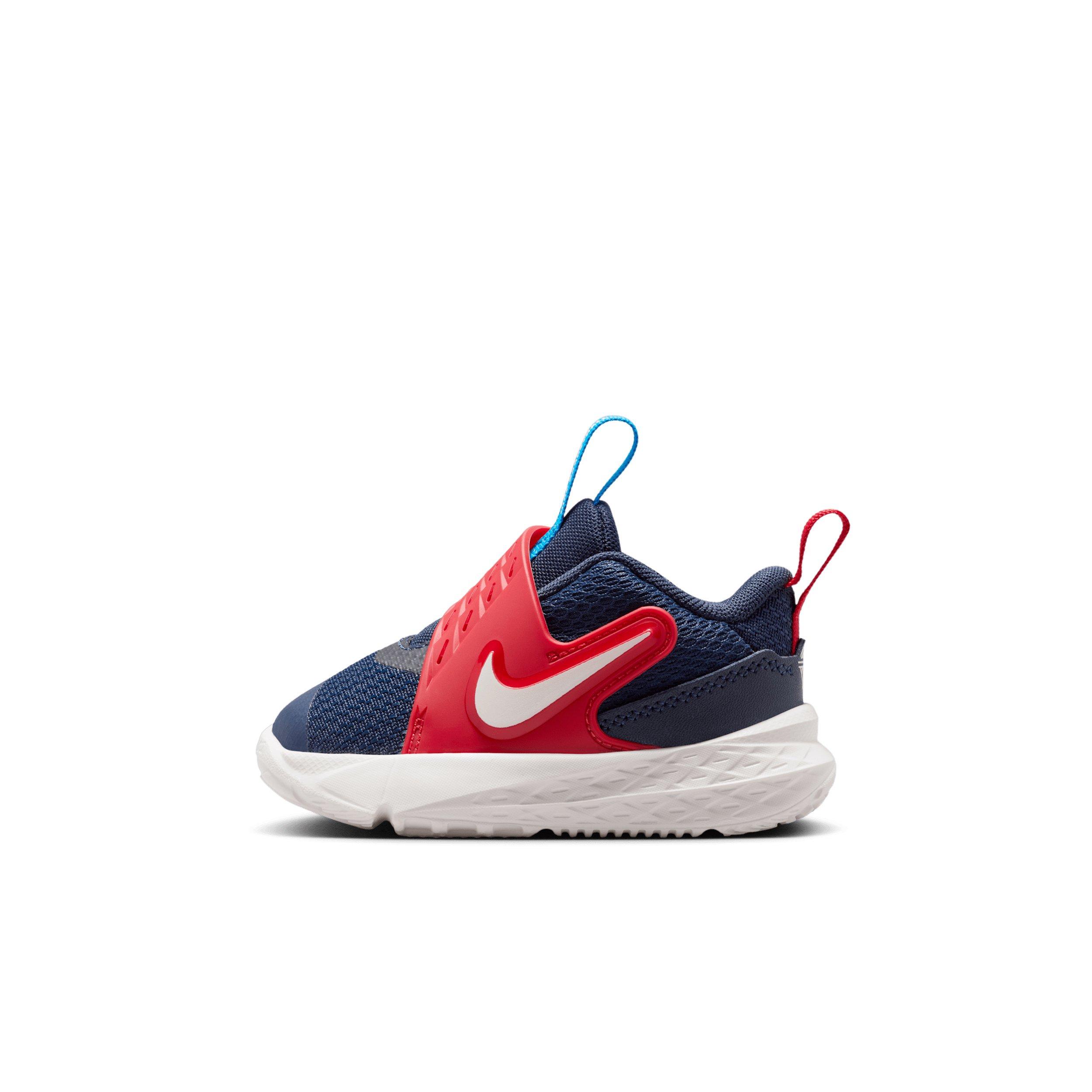 Nike Team Hustle D 12 "Team Navy/University Red/Photo Blue/Sail" Infant Boys' Basketball Shoe - NAVY/RED/BLUE/SAIL